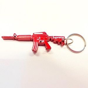 Supreme Red Gun Keychain Bottle Opener